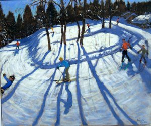 Kronkelend pad, Morzine door Andrew Macara